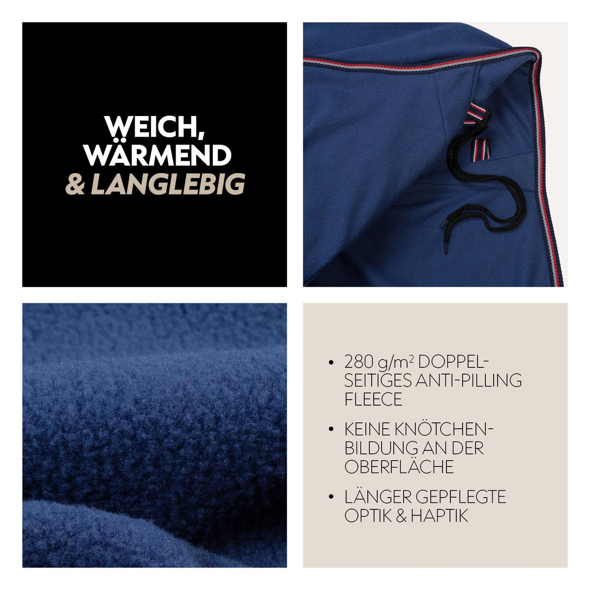 Fleece Abschwitzdecke "Color Drop"
