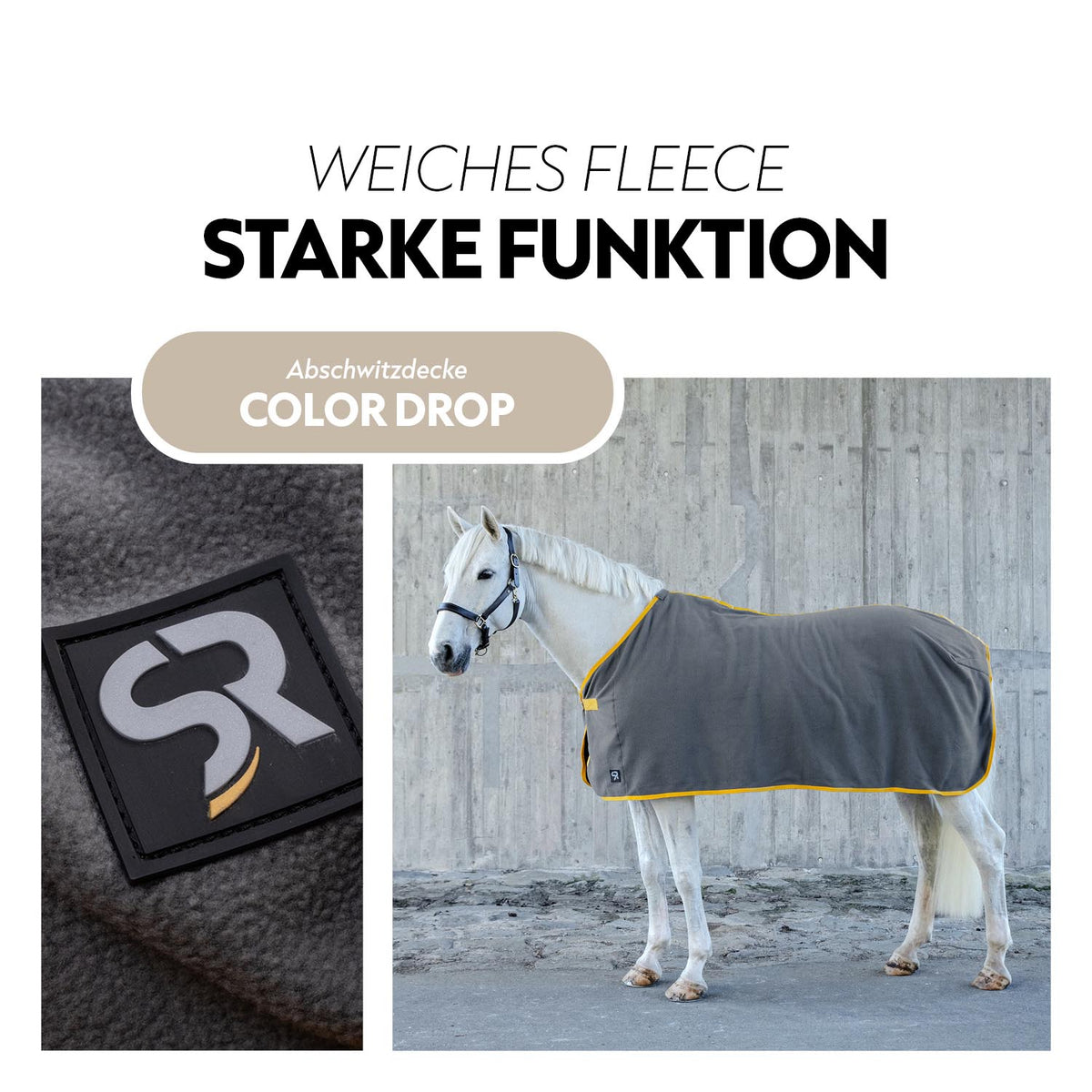 Fleece Abschwitzdecke "Color Drop"