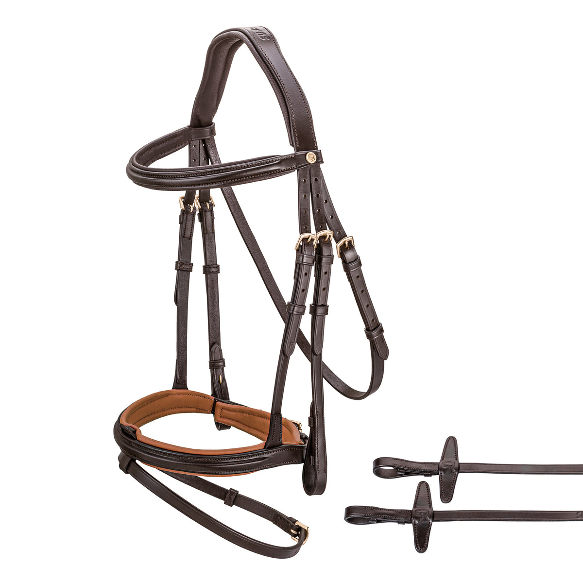 English combined bridle "Hawaii" with reins