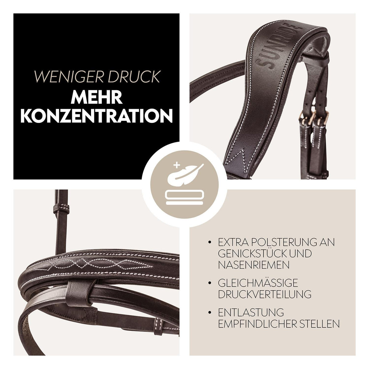 English combined bridle "London" with reins