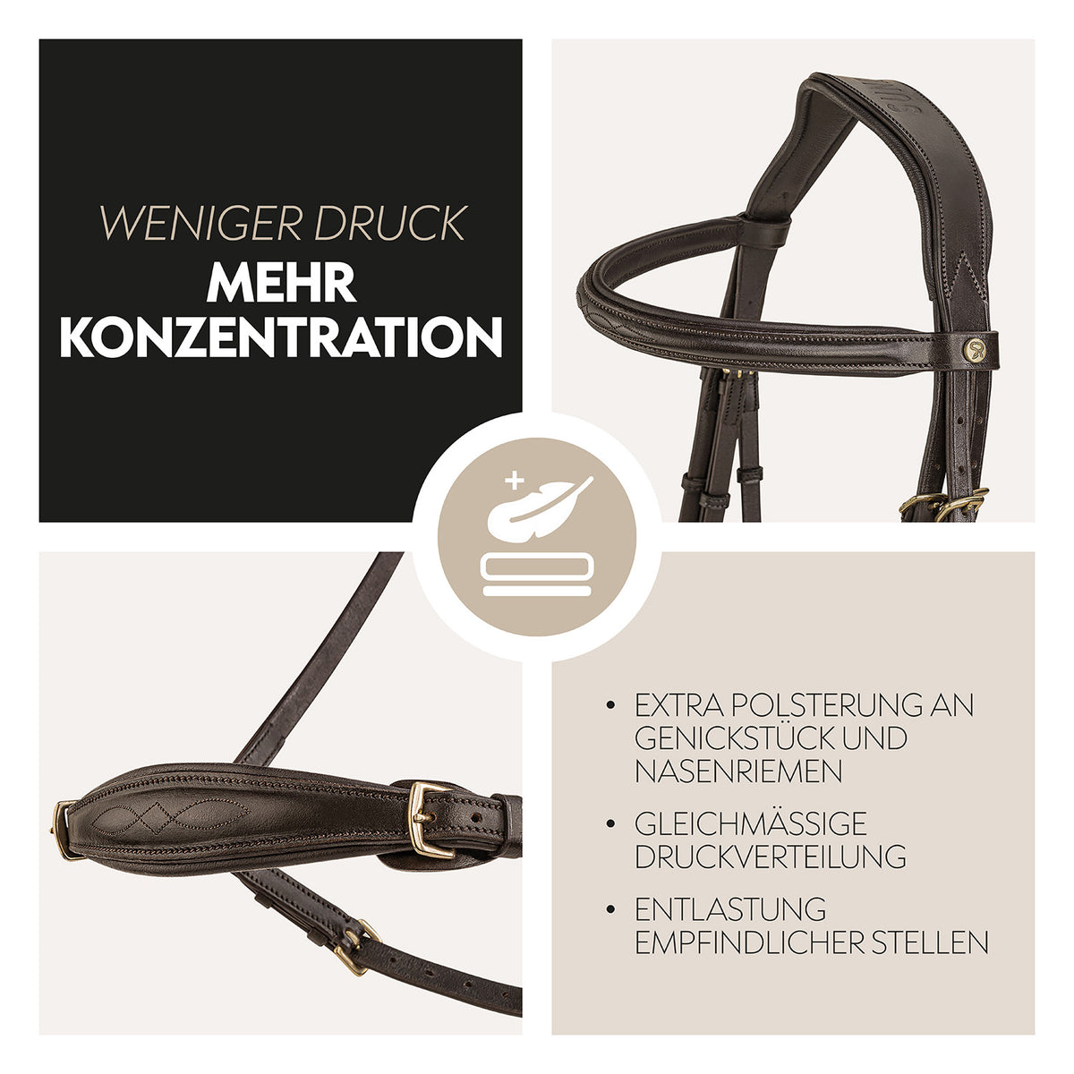 Hanoverian bridle "Hannover" with reins