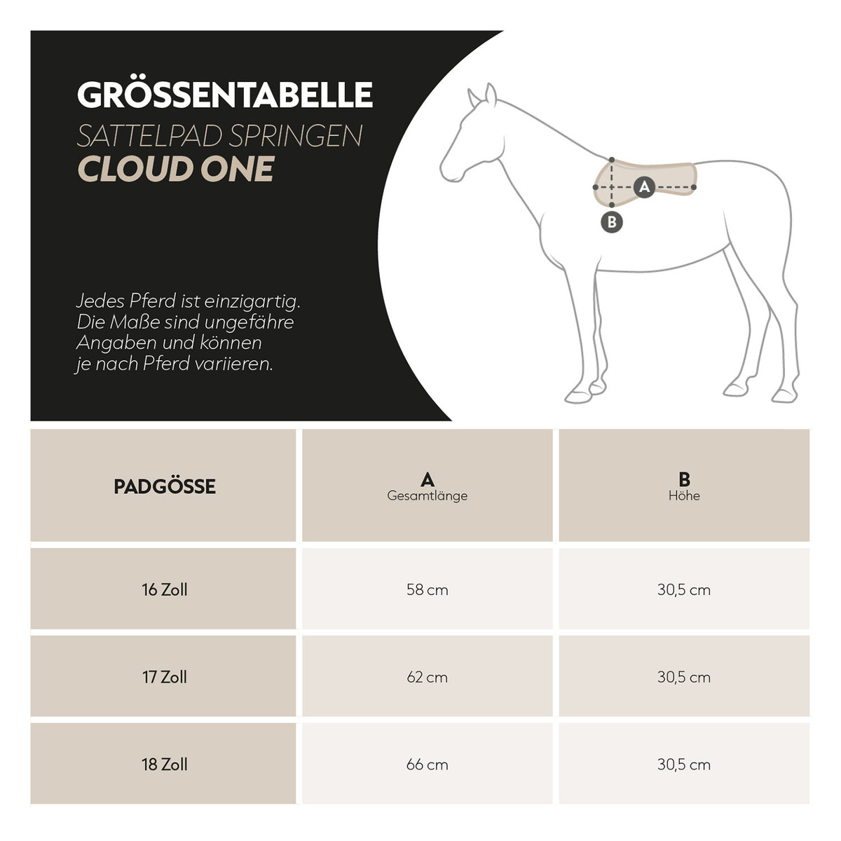 Saddle half pad jumping "Cloud One"
