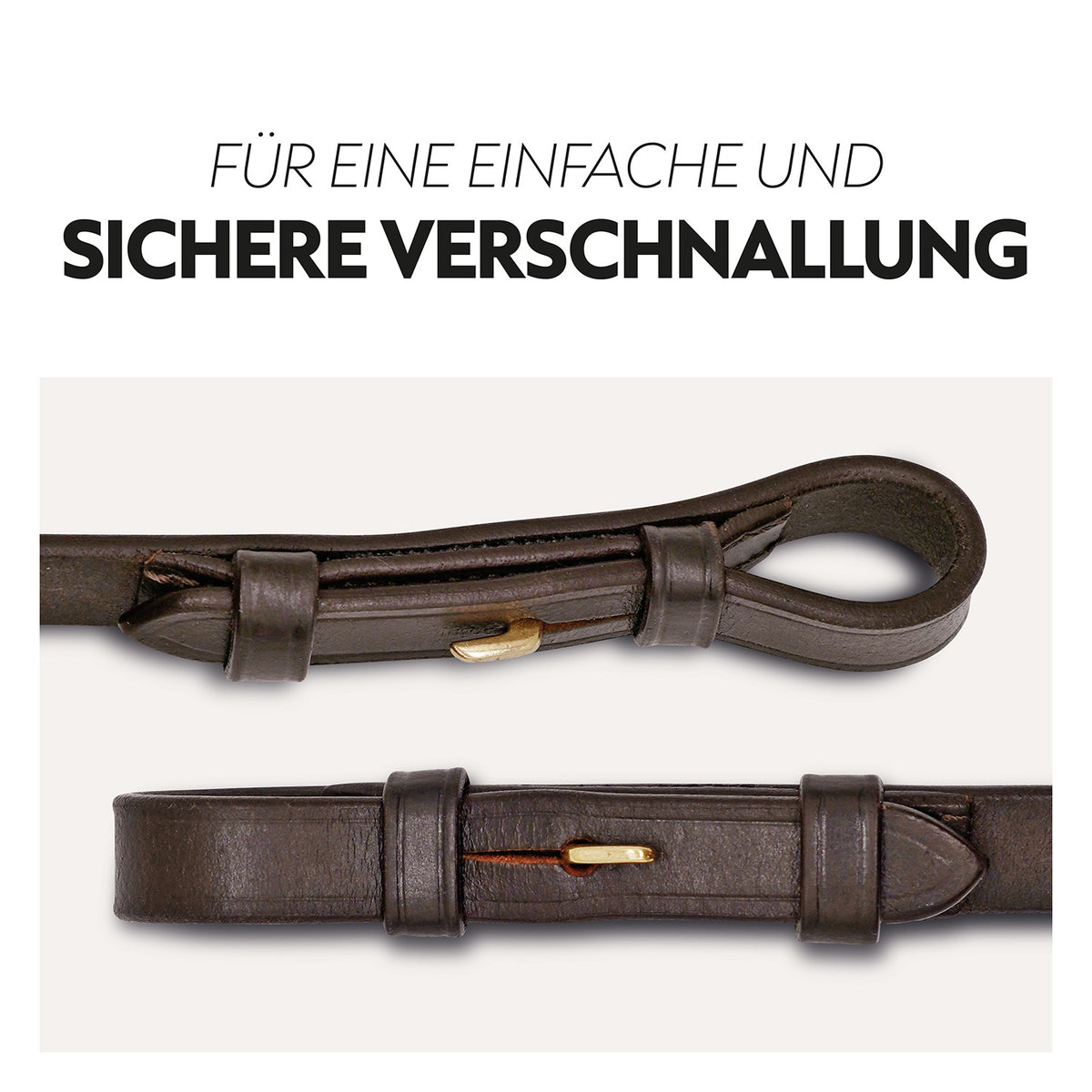 Safety rubber reins with magnet "NoPanic"