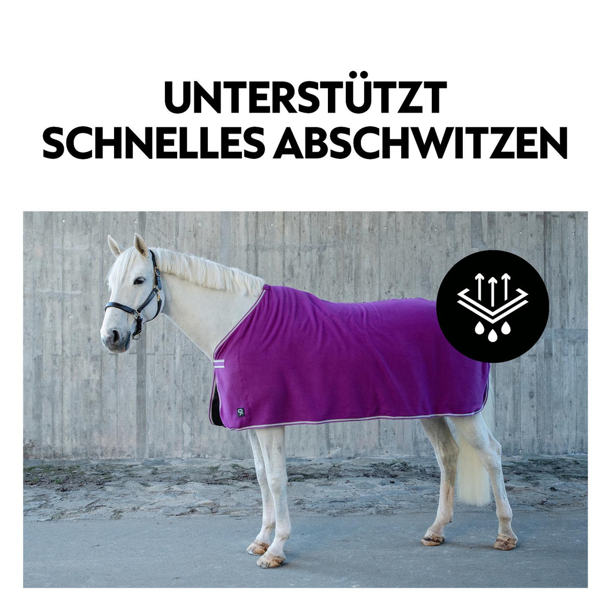 Fleece Abschwitzdecke "Color Drop"
