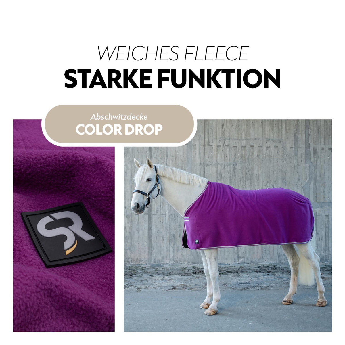 Fleece Abschwitzdecke "Color Drop"