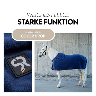 Fleece Abschwitzdecke "Color Drop"