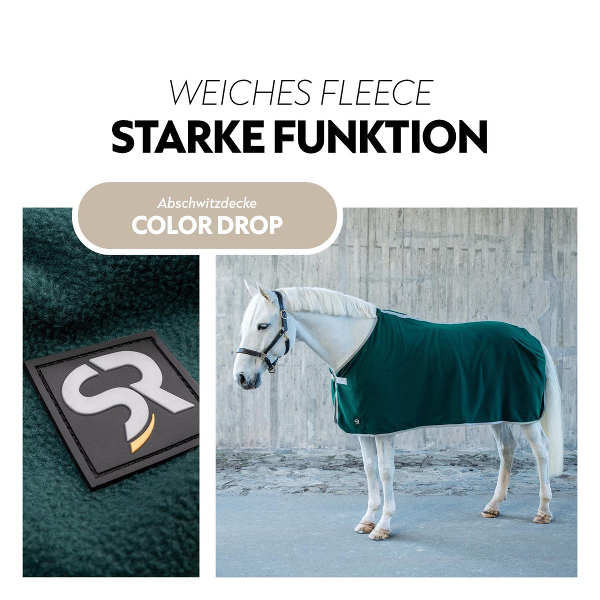 Fleece Abschwitzdecke "Color Drop"