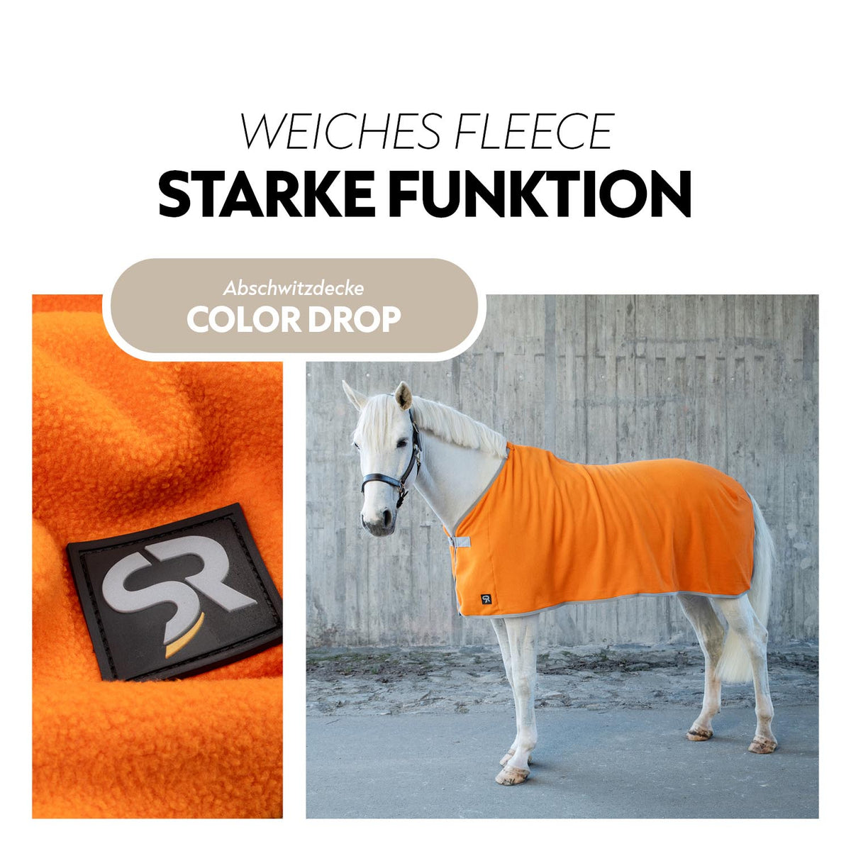 Fleece Abschwitzdecke "Color Drop"