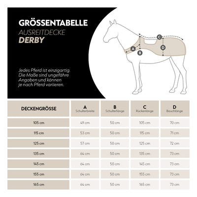 Wasserdichte Ausreitdecke 0g "Derby" (600D)