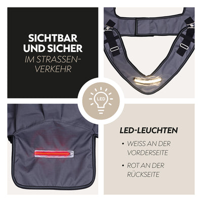 Waterproof LED riding rug 0g “New York” (1200D)