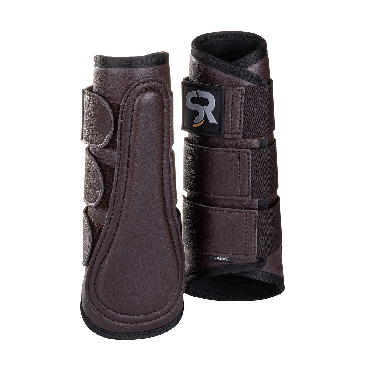 Leather dressage boots with bell boots (set of 4)