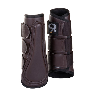 Leather dressage boots with bell boots (set of 4)