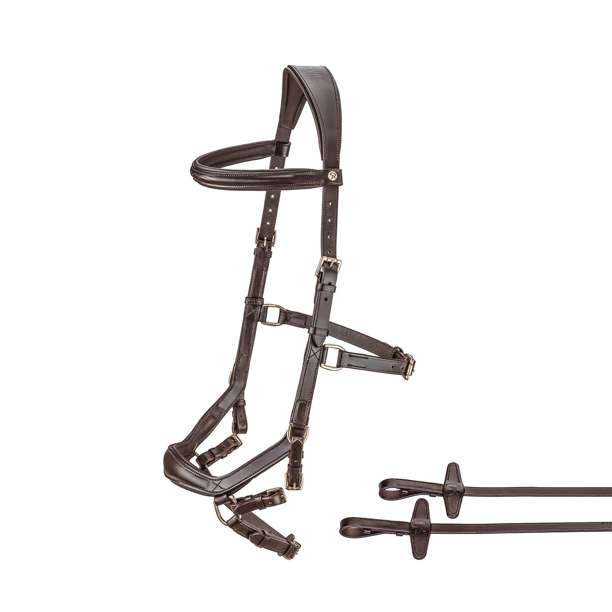 English combined bridle "York" with reins