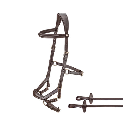 English combined bridle "York" with reins