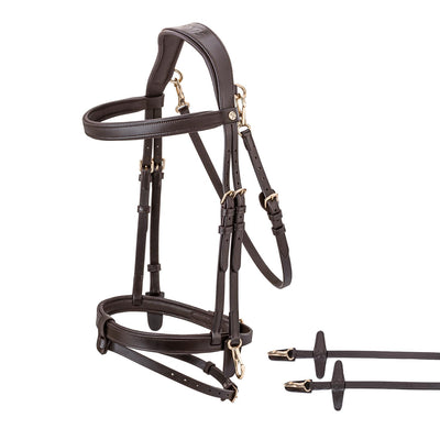 English combined bridle "Berlin" with reins