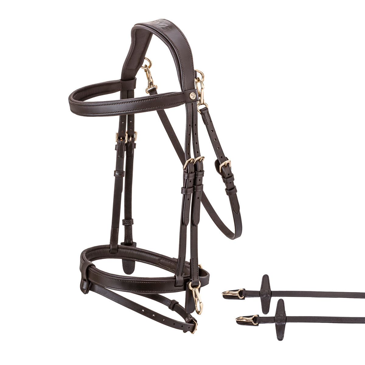 English combined bridle "Berlin" with reins