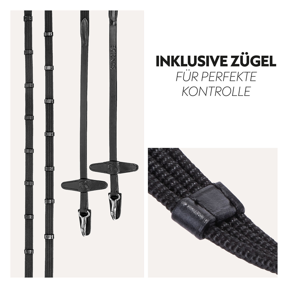 English combined bridle "Berlin" with reins