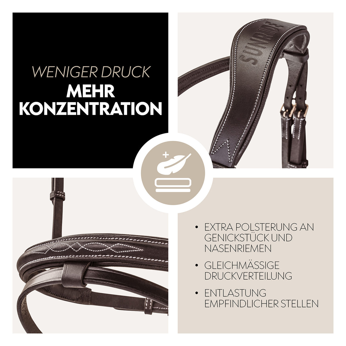 English combined bridle "London" with reins