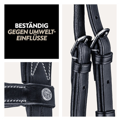 English combined bridle "London" with reins