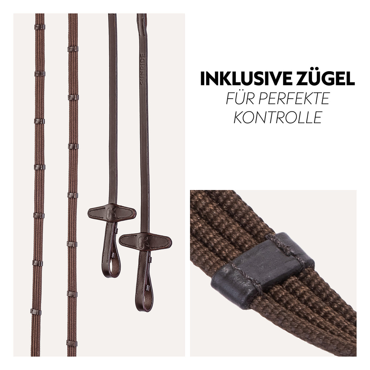 English combined bridle "London" with reins