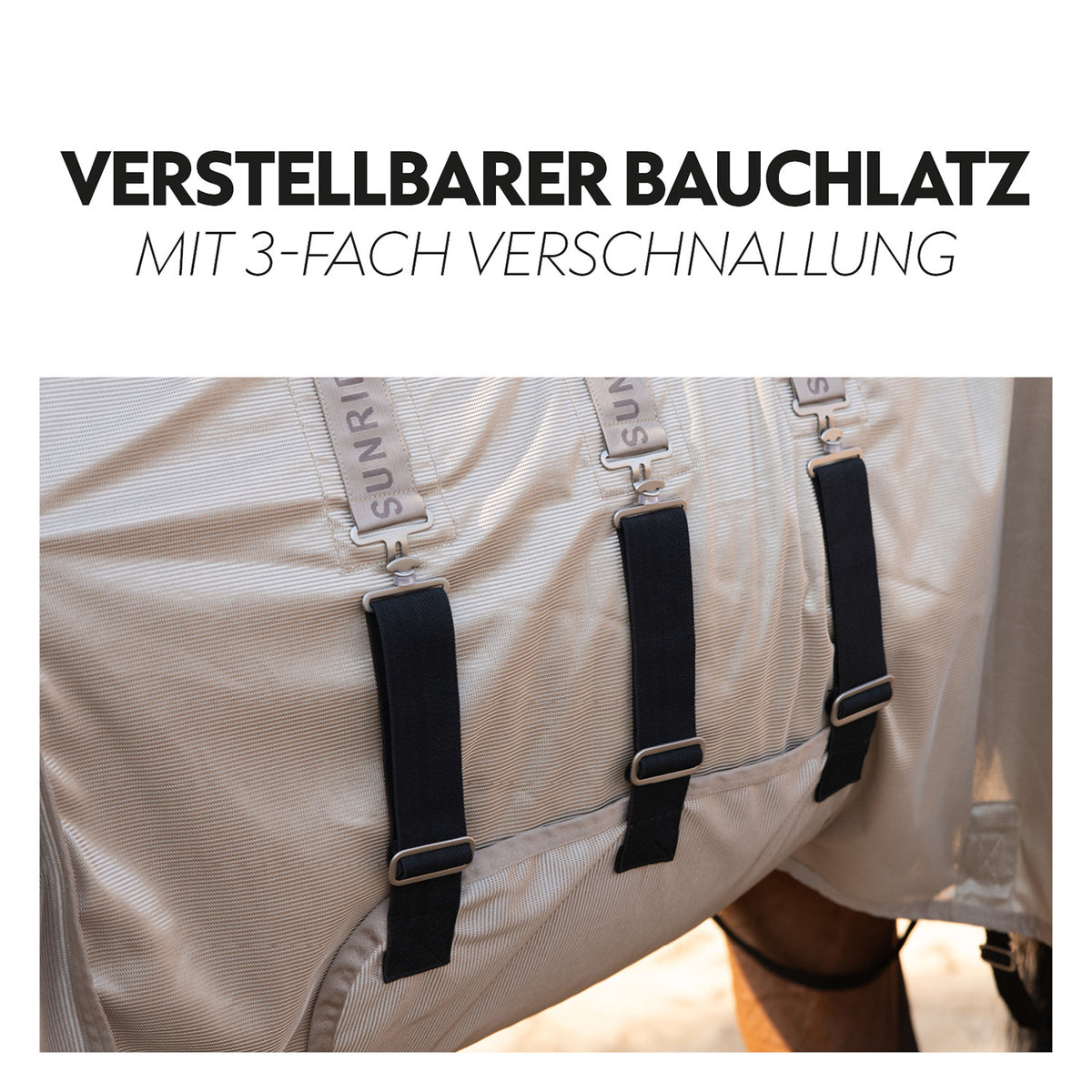 Fly rug “Kuba” with integrated neck and belly protection