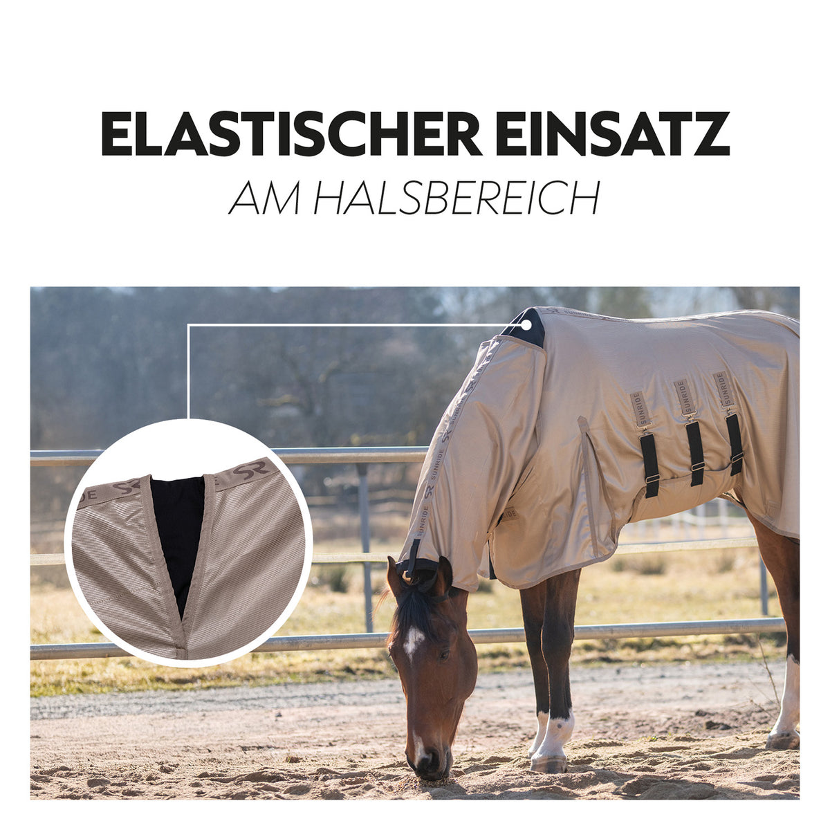 Fly rug “Kuba” with integrated neck and belly protection