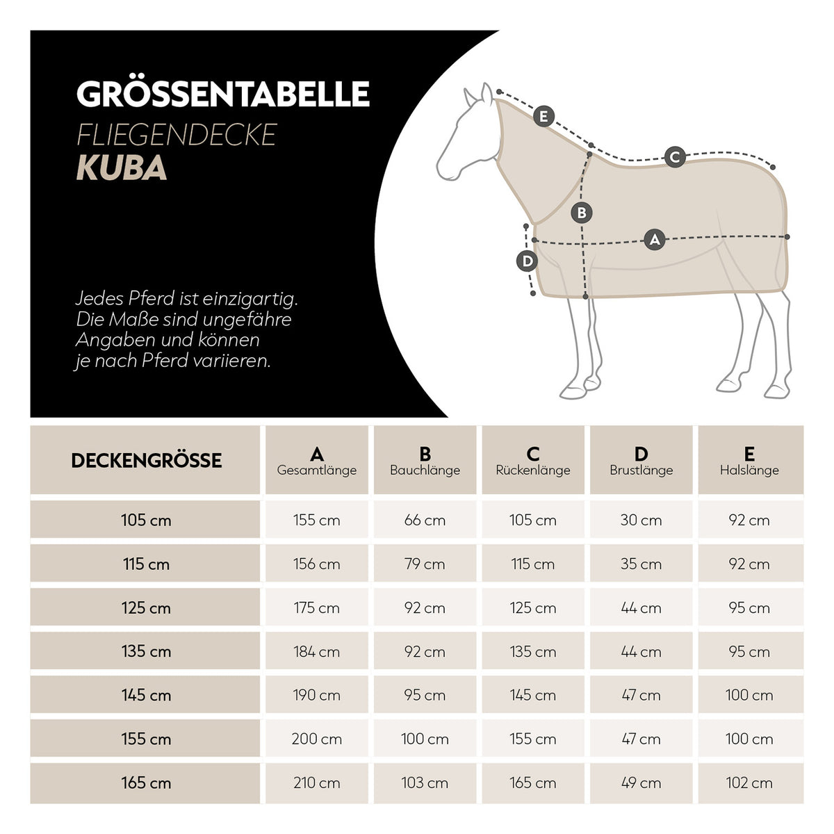 Fly rug “Kuba” with integrated neck and belly protection