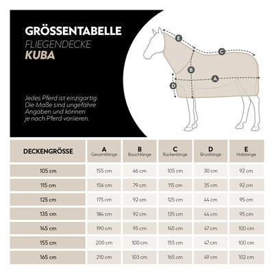 Fly rug “Kuba” with integrated neck and belly protection