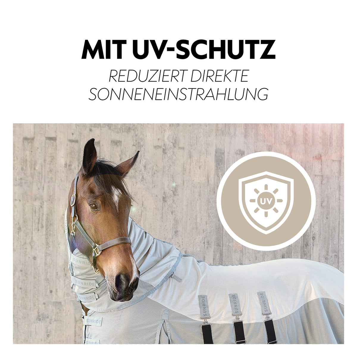Fly rug with detachable neck section “Ibiza”