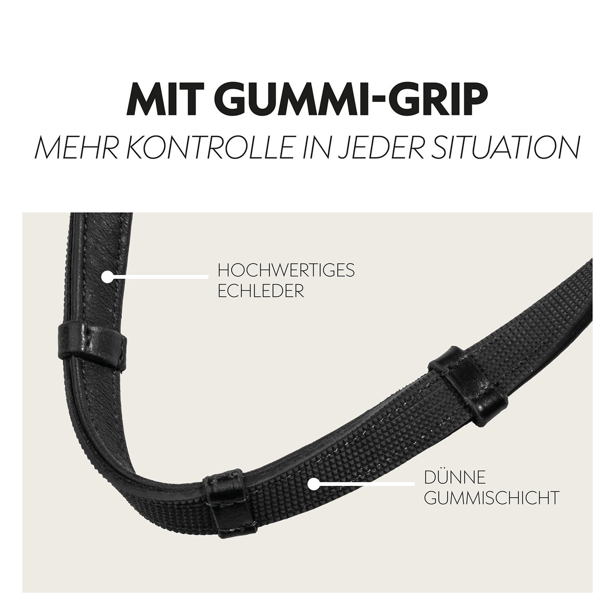 Safety rubber reins with magnet "NoPanic"