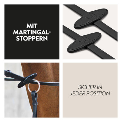 Safety rubber reins with magnet "NoPanic"