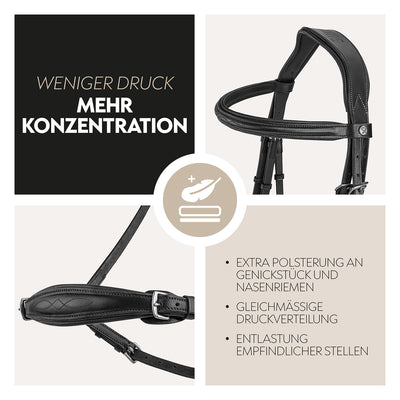 Hanoverian bridle "Hannover" with reins