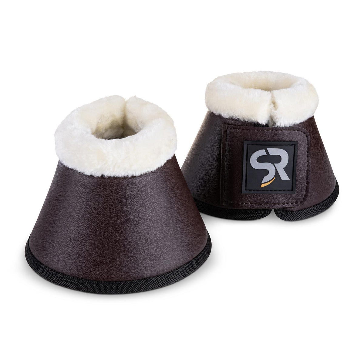 Dressurgamaschen mit Hufglocken (Fell, 4er Set)