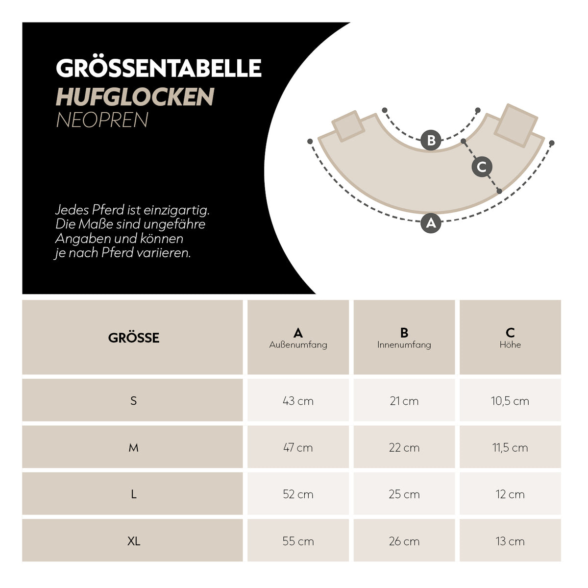 Neopren Hufglocken (recyceltes Material, 2er Set)