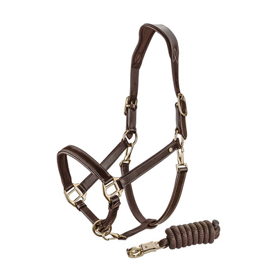 Leather Halter with rope "Dallas"