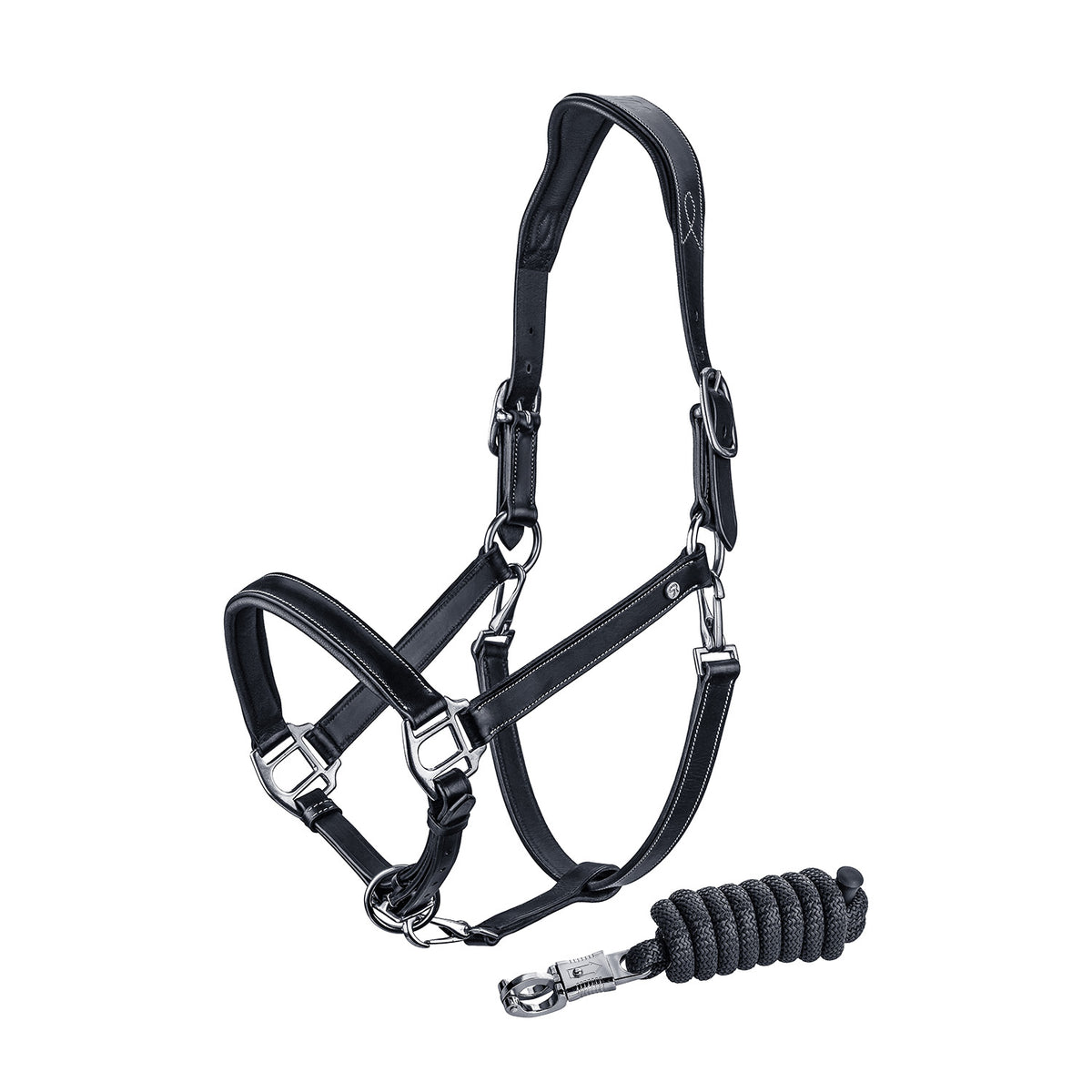 Leather Halter with rope "Dallas"