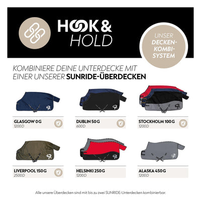 2in1 Stalldecke 50g "UltraDry" mit Fleece (auch als Unterdecke)