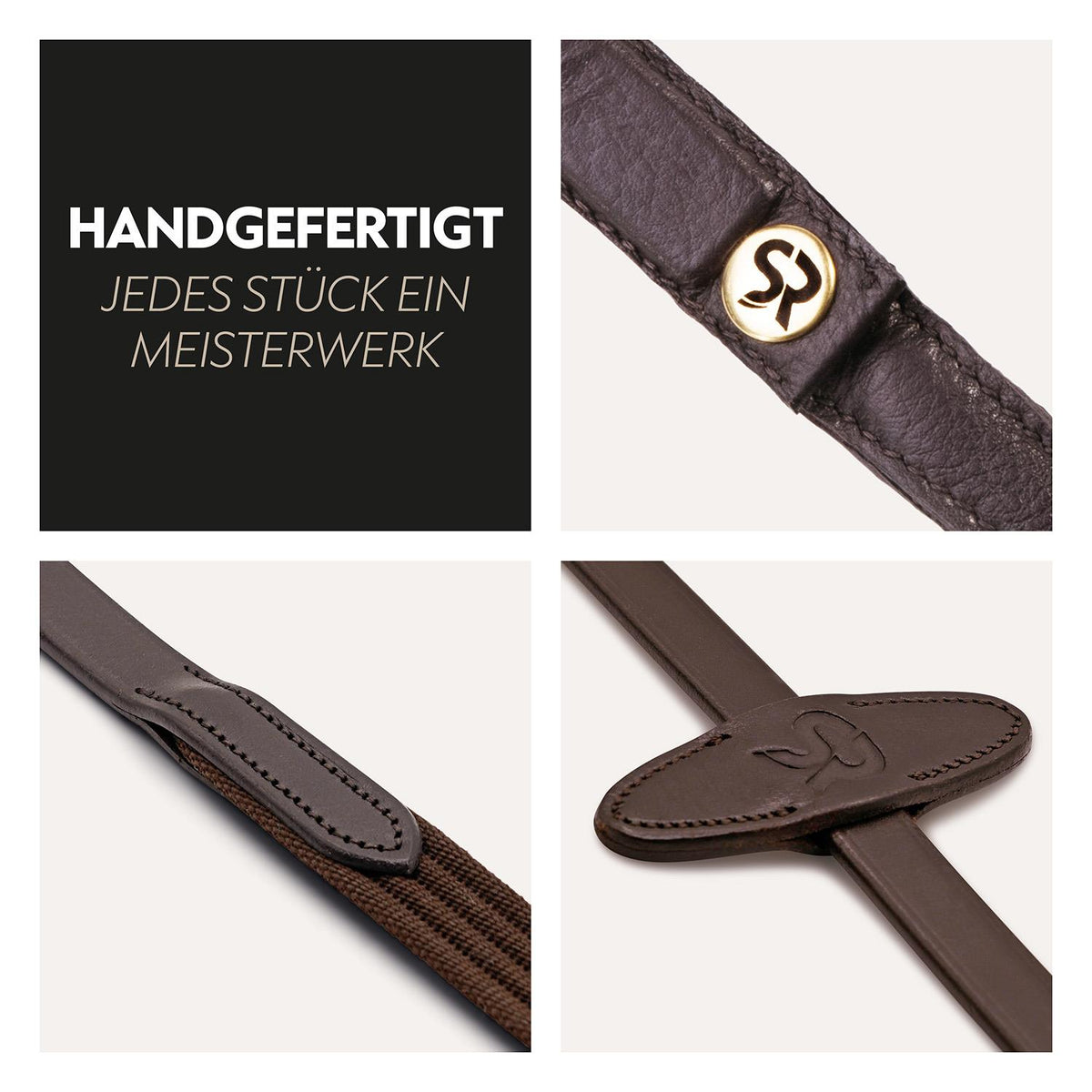 Safety belt reins with magnet "NoPanic"