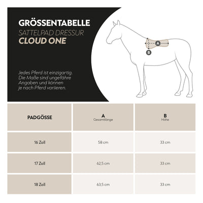 Saddle half pad dressage "Cloud One"