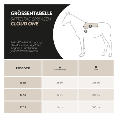 Saddle half pad jumping "Cloud One"