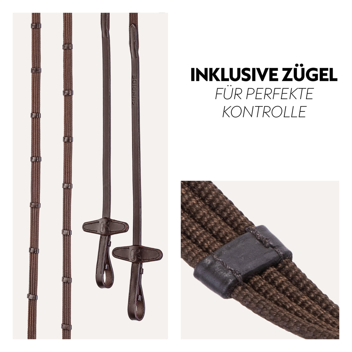 Swedish bridle "Aspen" with reins