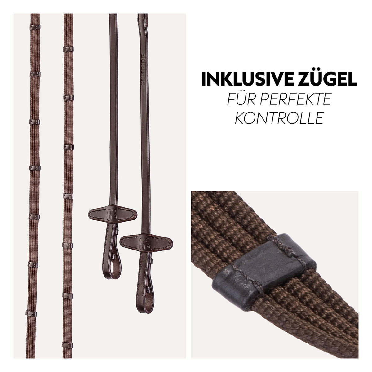 Swedish bridle "Oxford" with reins