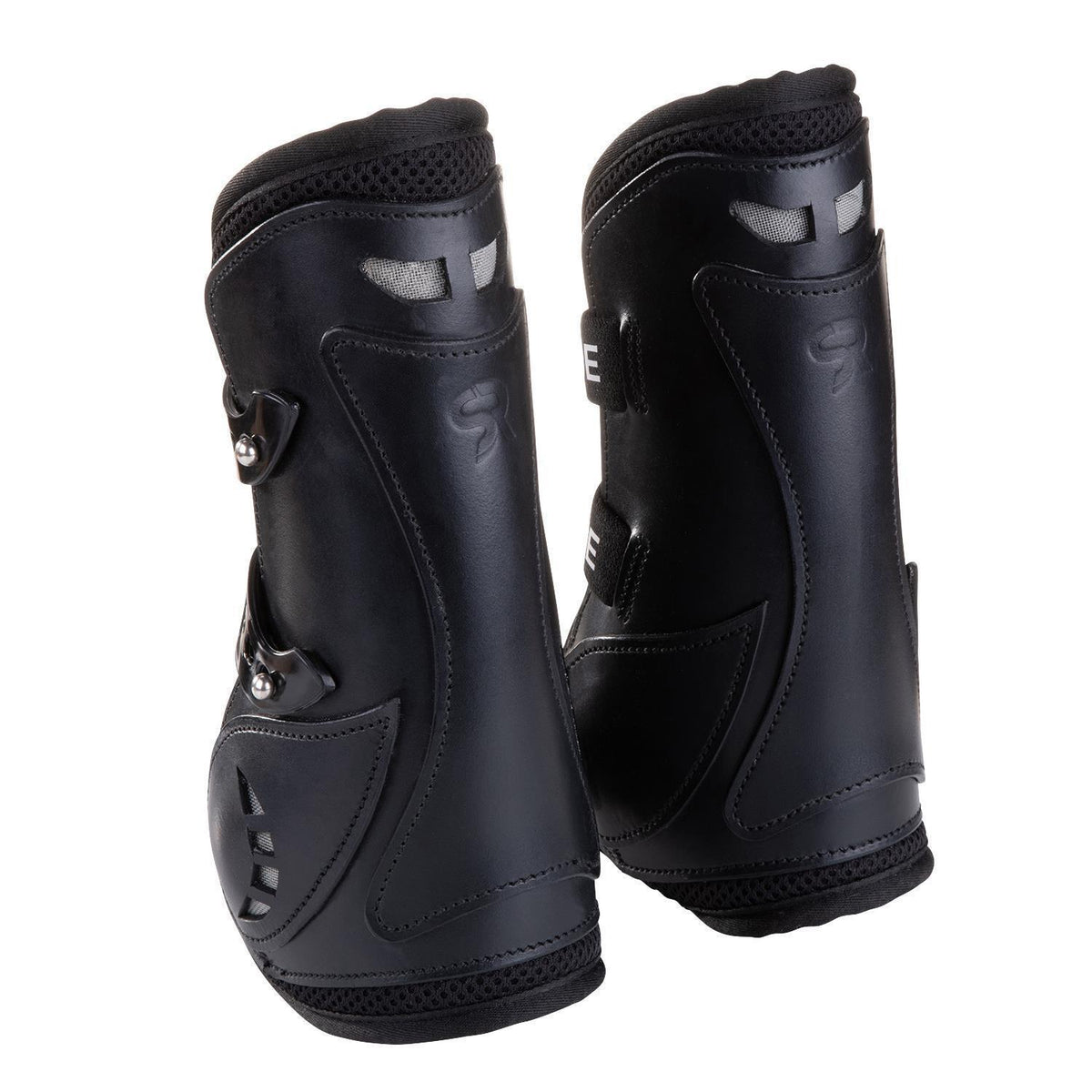 Leather jumping boots with fetlock boots (double Velcro, set of 4)