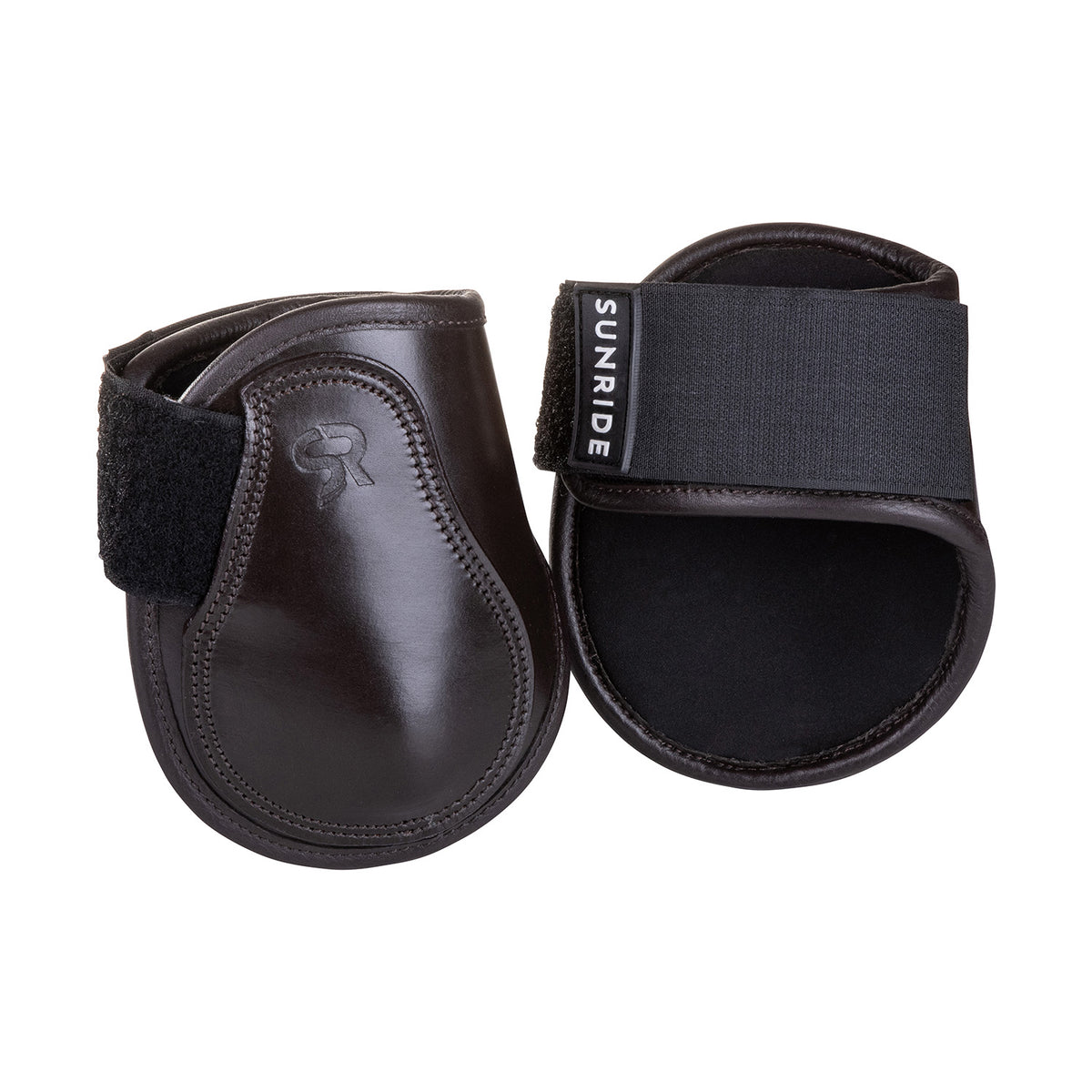 Leather jumping boots with fetlock boots (double Velcro, set of 4)