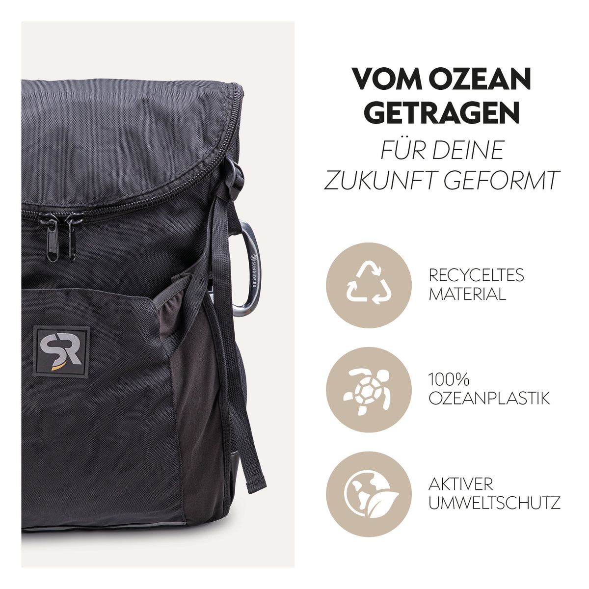Backpack (waterproof, recycled material)