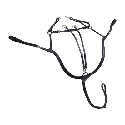 Breastplate "Ascot" with martingale usable as 3-point and 5-point
