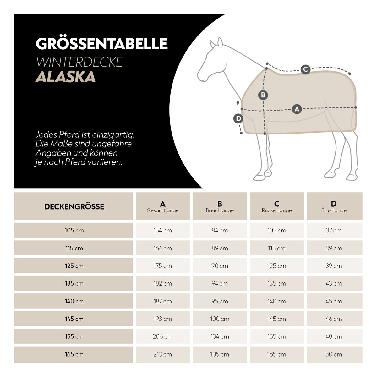Winter Blanket 450g with Underrug 150g "Alaska-System"
