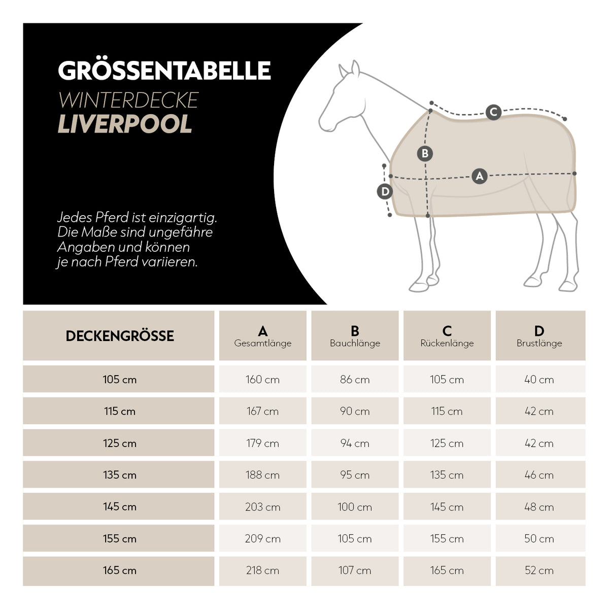 Winter Blanket 150g with Underrug 150g "Liverpool-System"