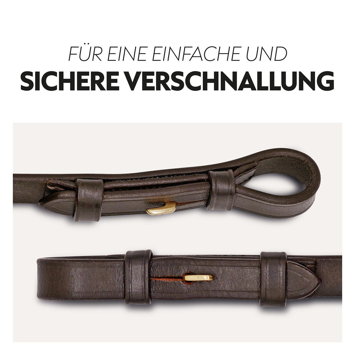 Safety rubber reins with magnet "NoPanic"