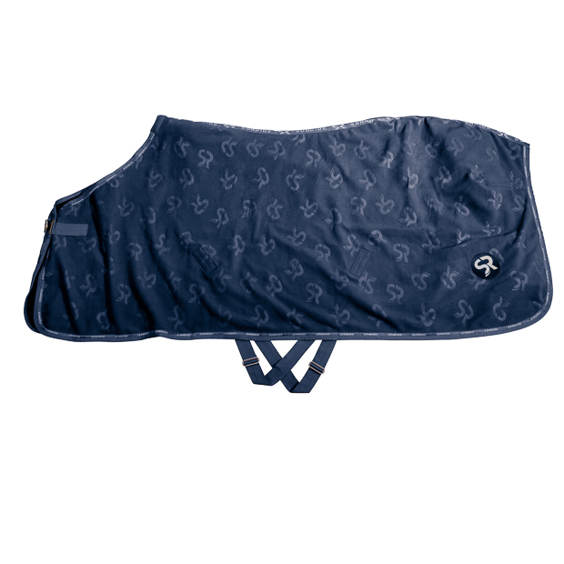 blue cooler rug with removable belly straps wellington line by sunride